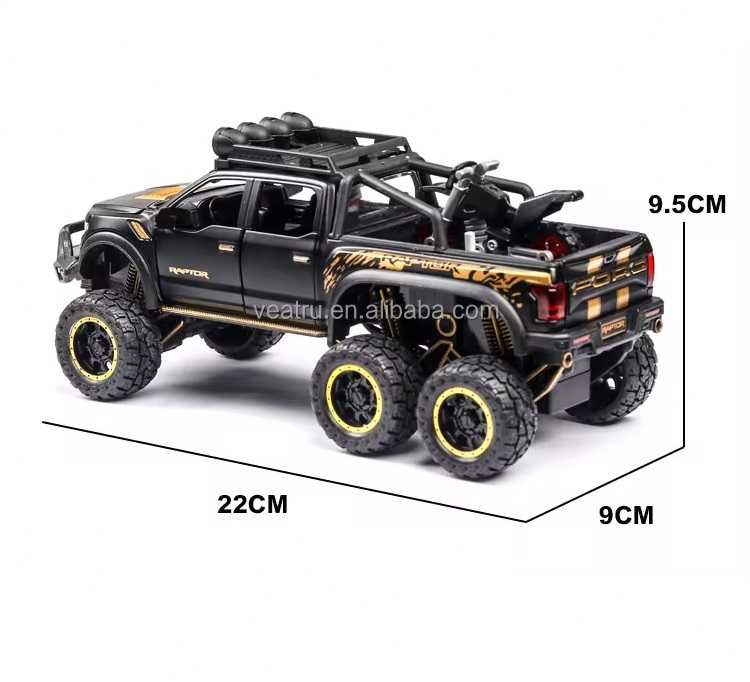 Метална кола макет 1:24 на Ford Raptor играчка подарък за момче