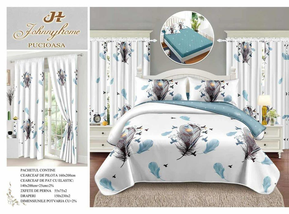 Set lenjerie+draperii