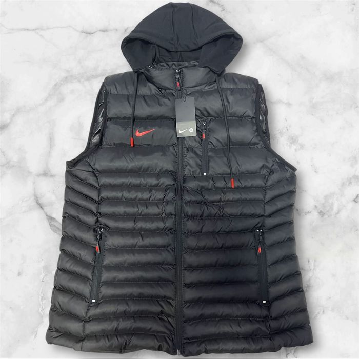 НОВ Мъжки елек / грейка с качулка Nike, черен