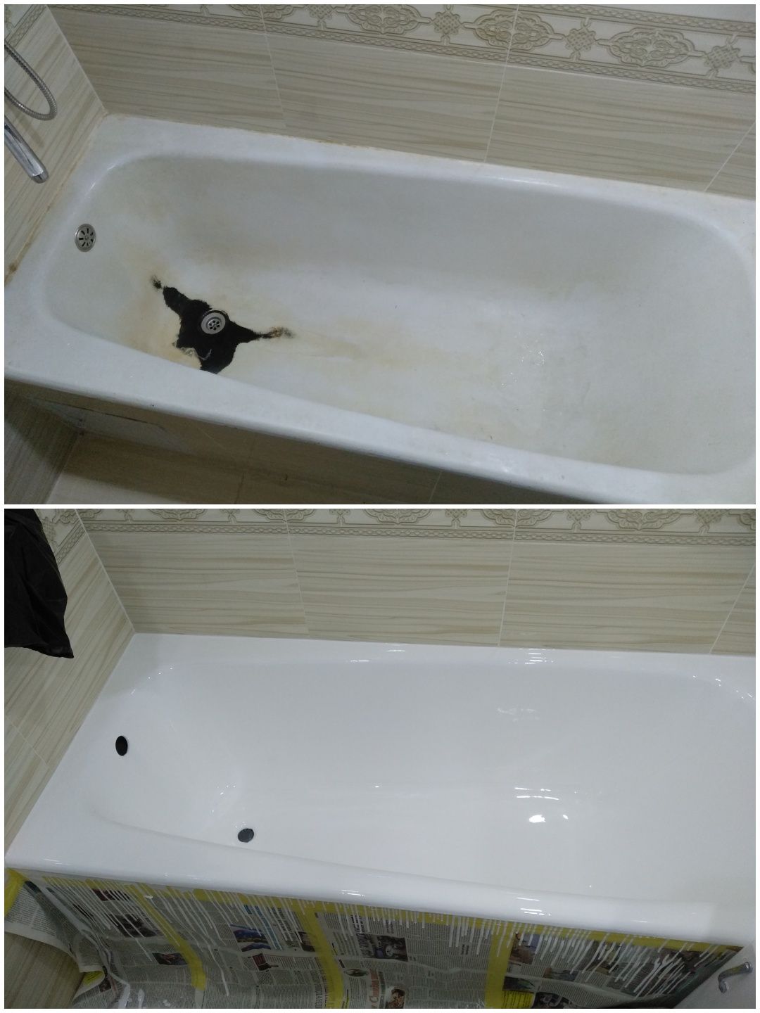 Реставрация ванн жидким акрилом / наливная ванна