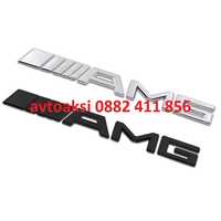 Емблема АМГ/AMG черна мат/никел