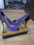 Pantofi decupat , culoarea mov/rosu