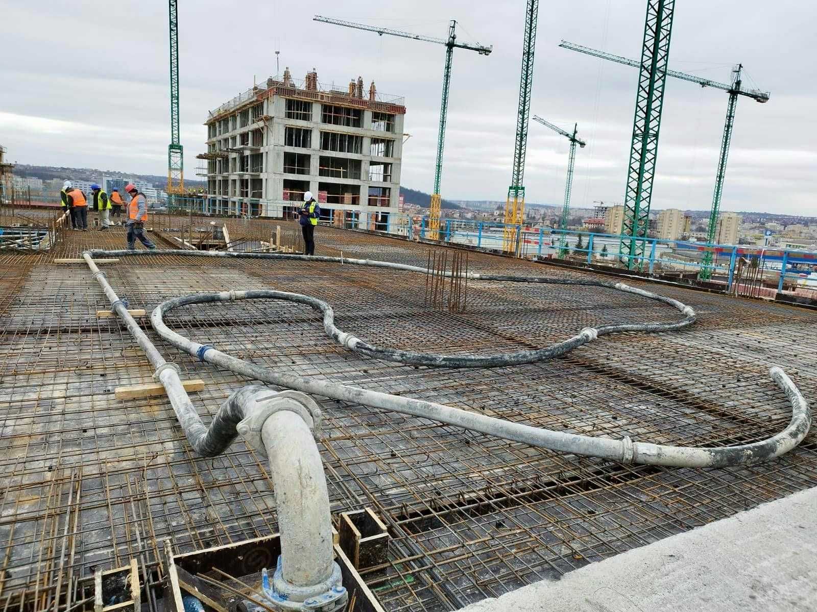 Pompa de beton stationara Putzmeister radier fundatii cofraj