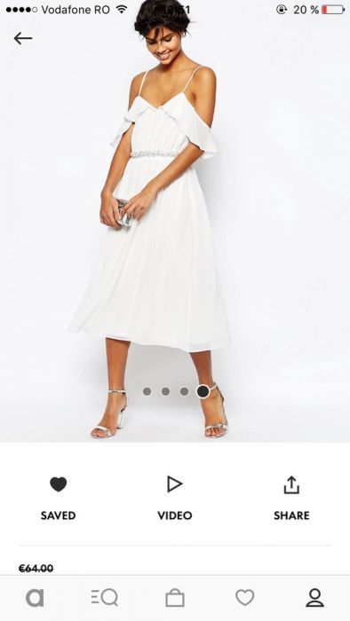 Rochie Asos alba din voal