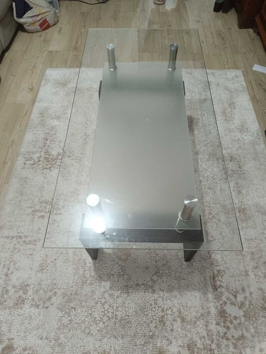 Masa de cafea din sticla 110x55x55