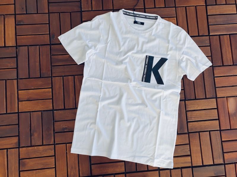 ПРОМО-Karl Lagerfeld S/XL/2XL - Оригинална мъжка бяла тениска