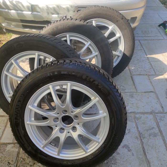 Roti Mercedes, jante 5x112 +anvelope iarna 205/55/r16, cu senzori de p