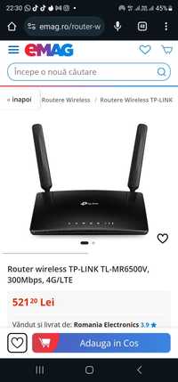 Router wireless TP-LINK TL-MR6500V, 300Mbps, 4G/LTE