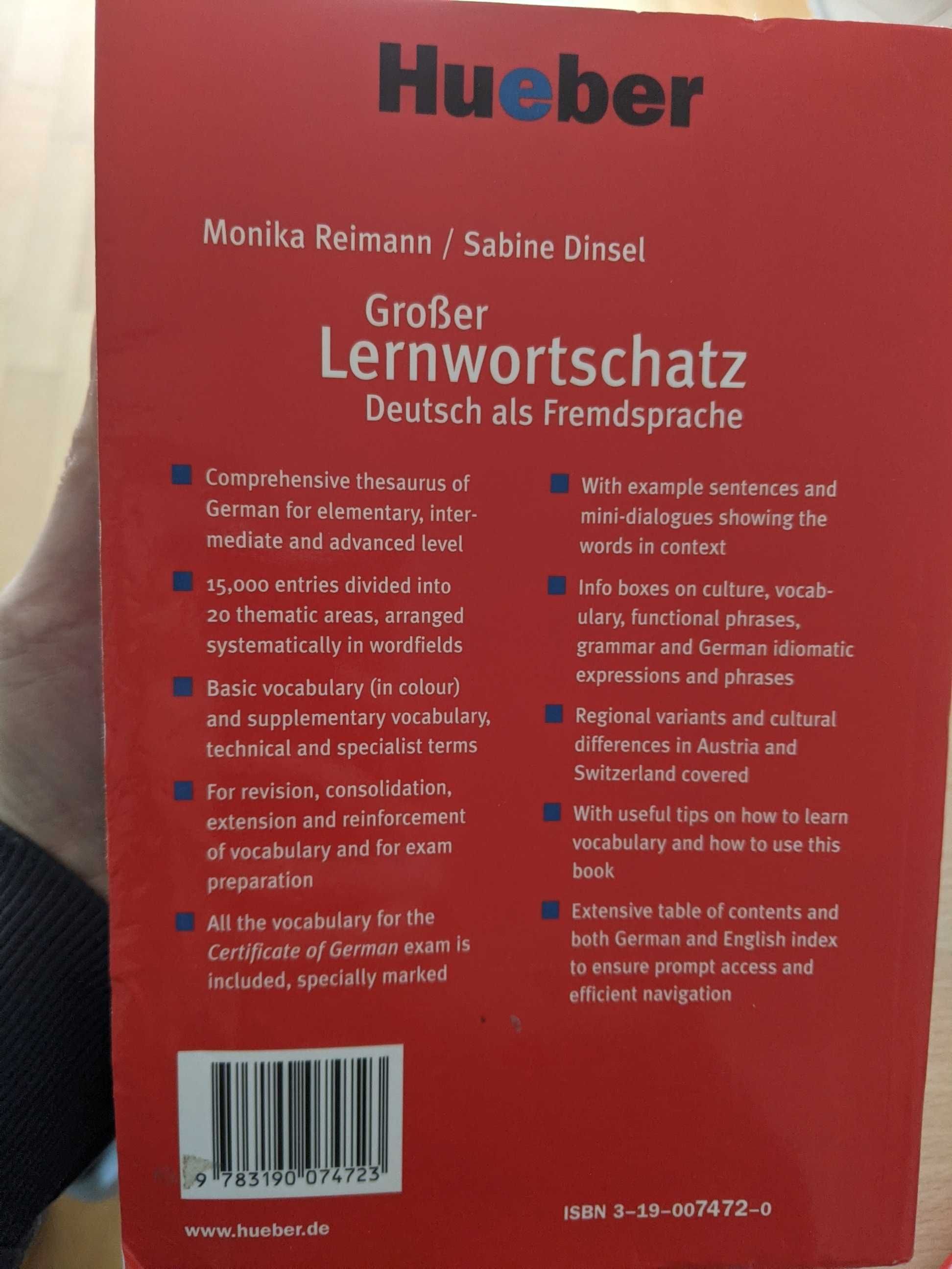 Carte germană limbă străină Hueber Großer Lernwortschatz