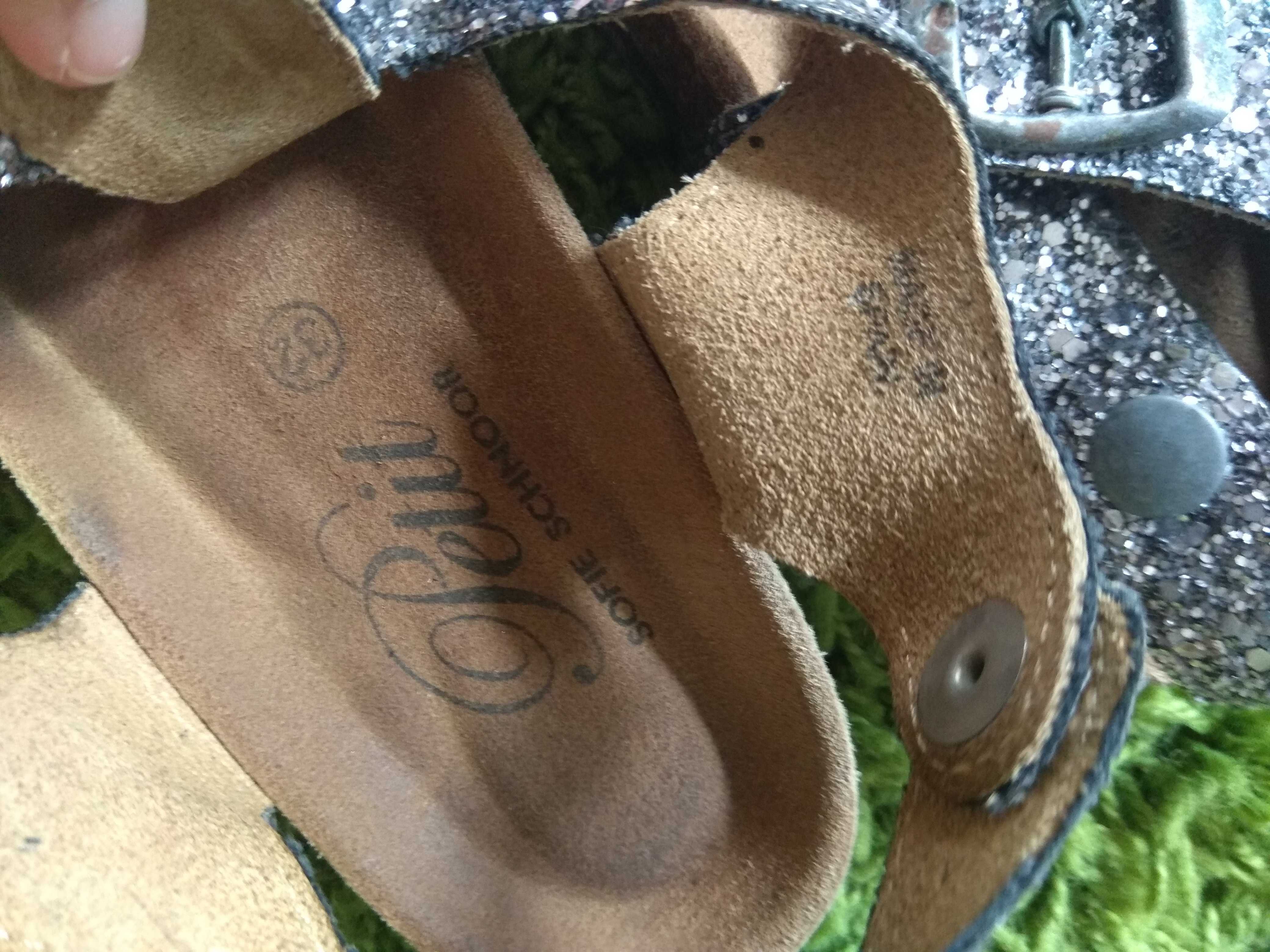 Sandale slapi piele tip Birkenstock 32
