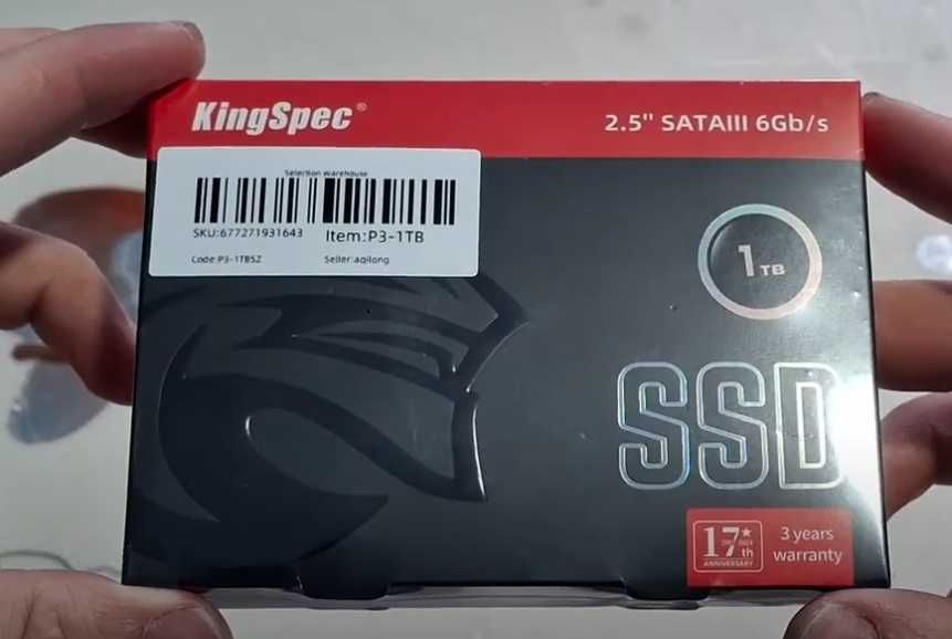 SSD Intern KingSpec P3-1TB, 2.5", SATA III, sigilate , noi
