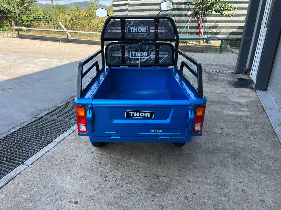 Triciclu electric Thor City Eco Blue Sky/Green Army Agramix