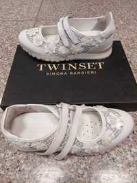 Детски обувки TwinSet, бели, естествена кожа, 37 номер