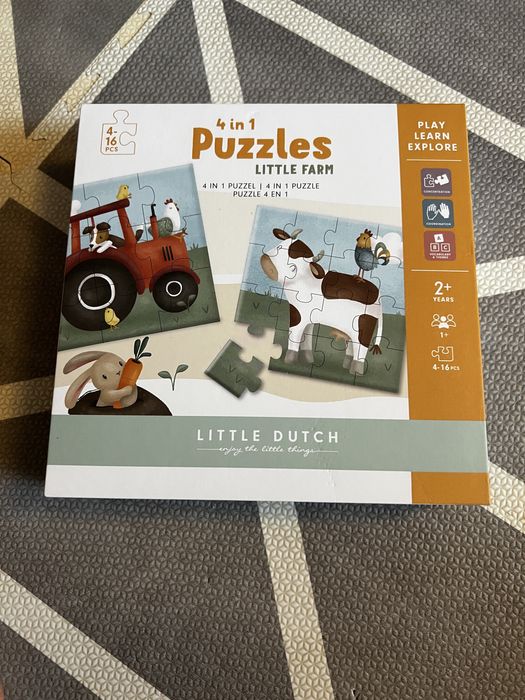 Little Dutch Пъзел 4в1 с различни нива на трудност