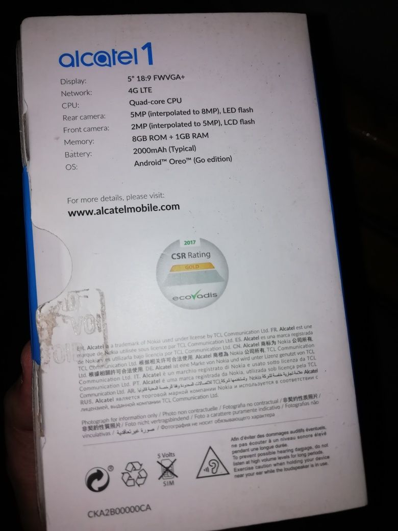 Alcatel 1 (2018) - 8GB памет