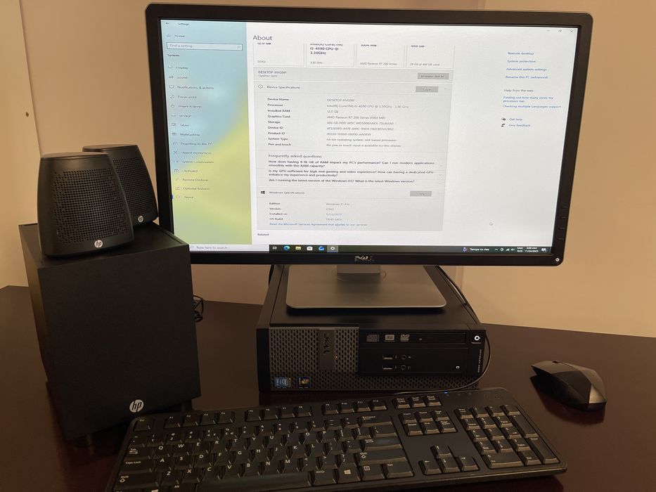 Calculator Dell i5 12gb RAM Wi-Fi placa video + sistem audio 2+1 HP