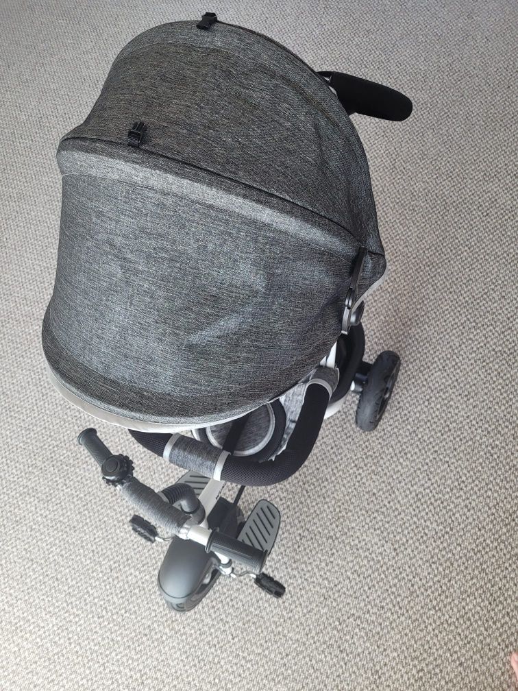 Tricicleta multifunctionala pliabila Wunderkid Trax, Gri