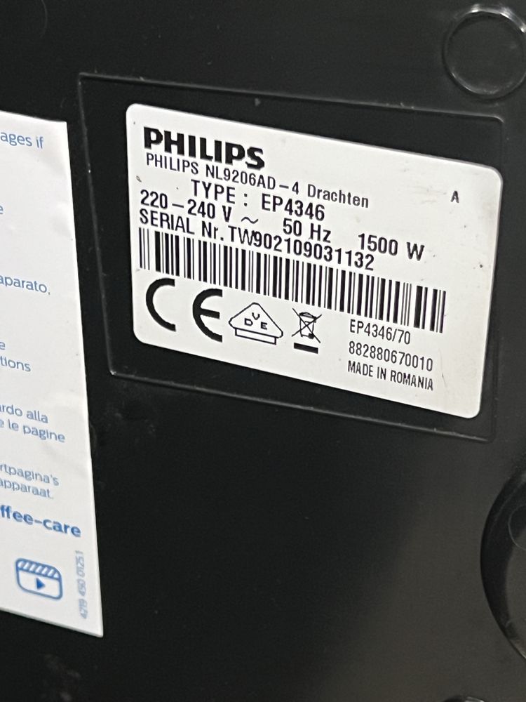 Кафемашина кафе автомат Philips EP4346 с гаранция