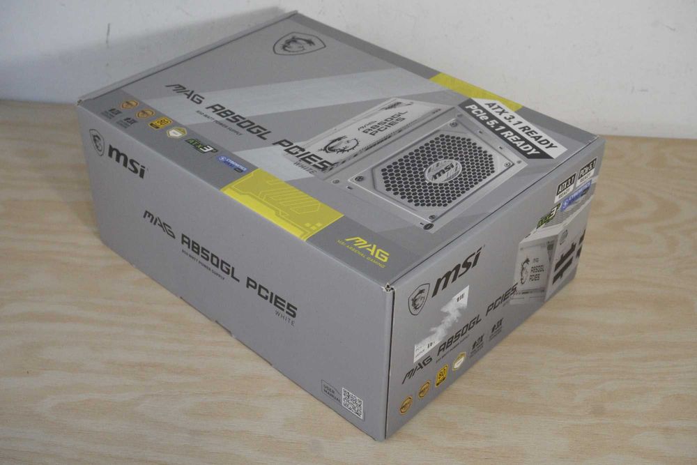 Захранване MSI MAG 850W P850GL Gold бяло- ATX 3.1 Nvidia 16pin вкл ДДС