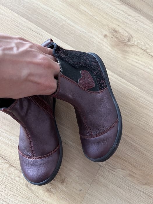 Cizme piele 16cm, cu fermoar