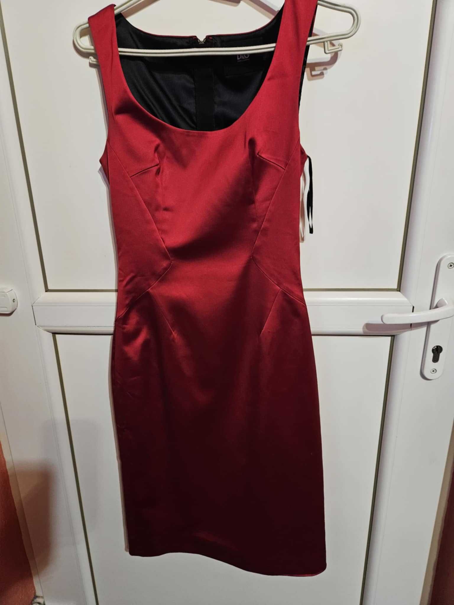 Rochie midi din satin drapat M;40 Dolce & Gabbana.