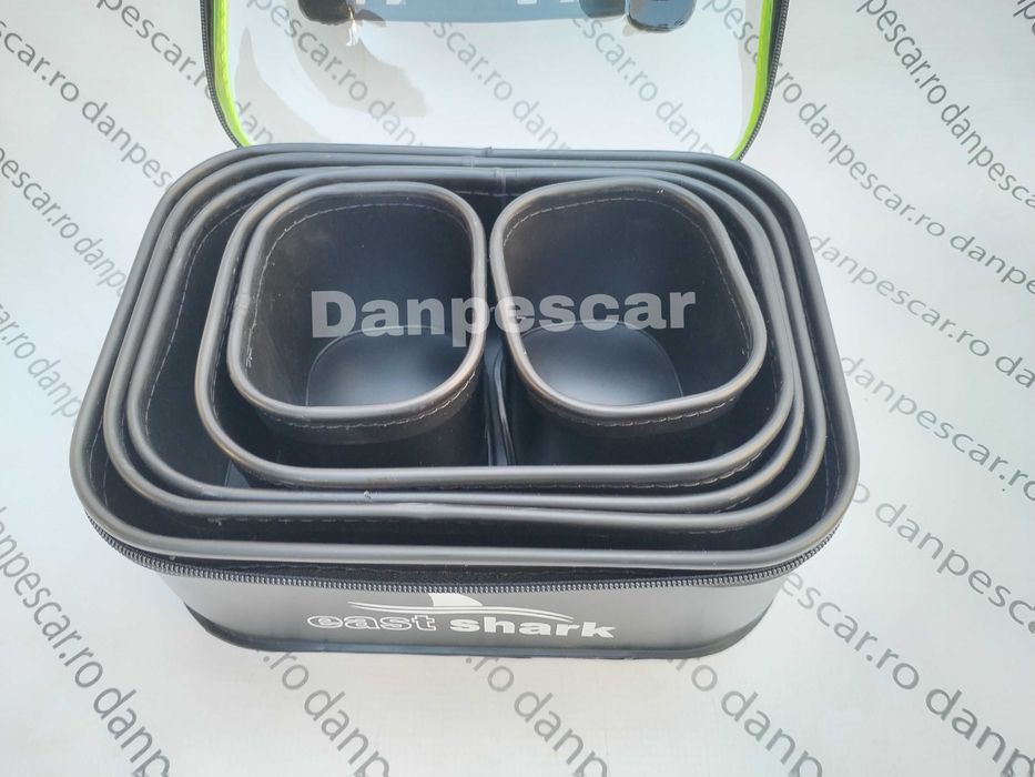 Set 6 Bacuri CUTII Nada EASTSHARK EVA Box Feeder Cu Capac 26x19x12cm