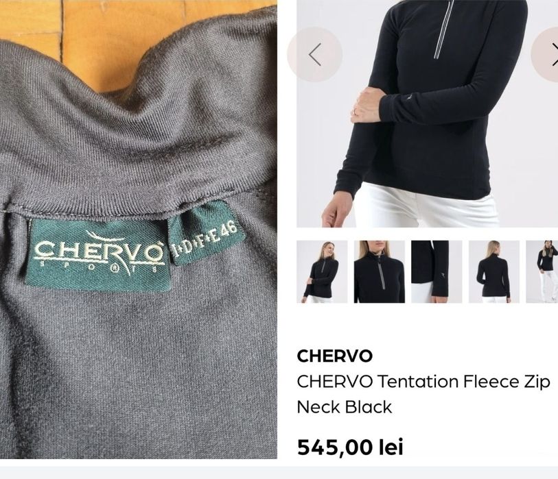 Bluză sport damă Chervò (schi) - quarter-zip - 46 (L)