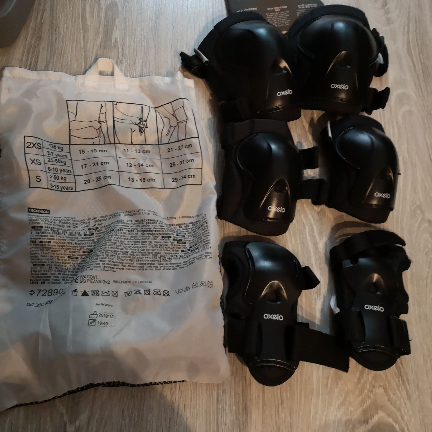 Protectii Oxelo, mar 2XS, 3-7 ani, impecabile, ca noi