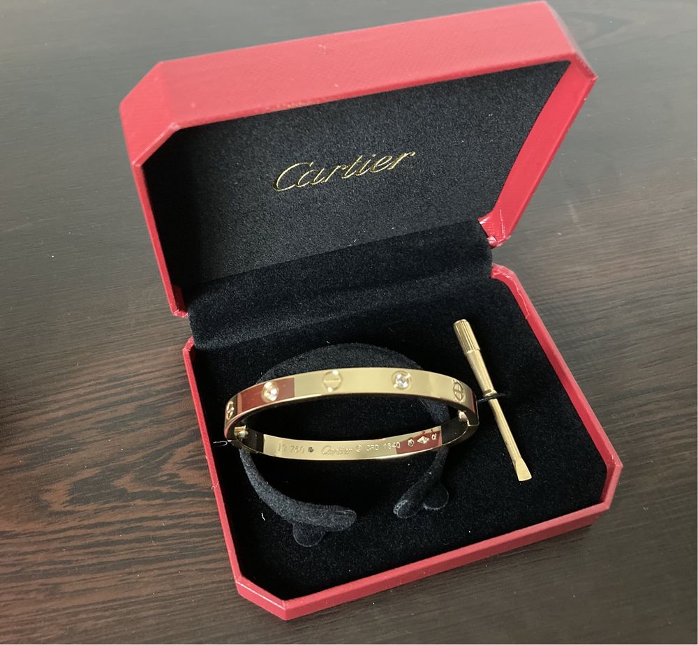 Bratara Cartier 18K Gold Full Box