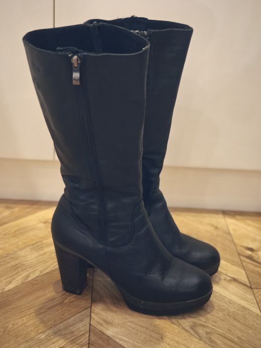 Зимни ботуши от естествена кожа