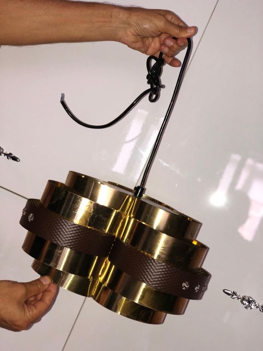 Mid century lampa pendul cupru