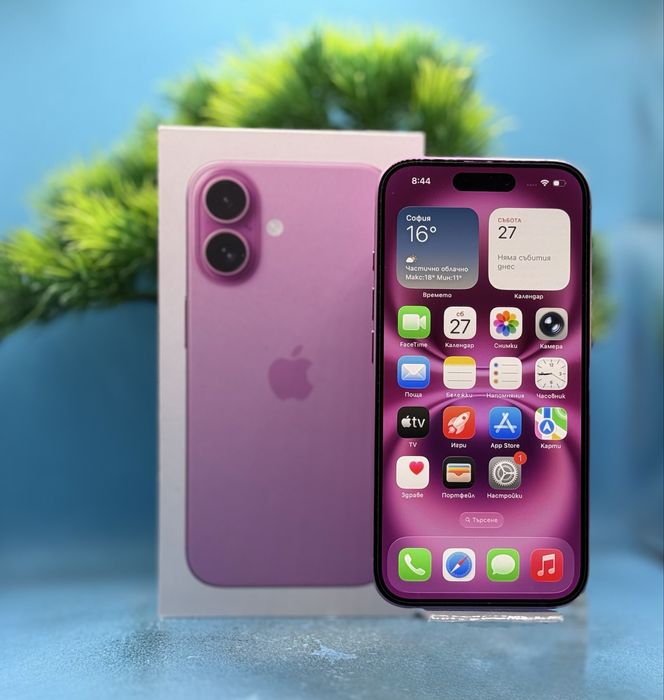 ГАРАНЦИОНЕН!!! Apple iPhone 16, 256GB, 5G, Pink