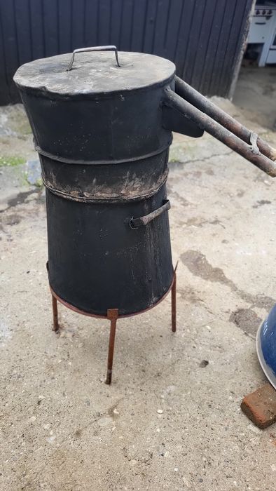 Cazan țuică arama cu răcitor și pirostrii