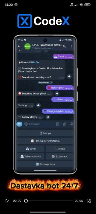 Telegram bot va Veb sayt  yasash | Sifatli va ishonchli! | 400+ mijoz|