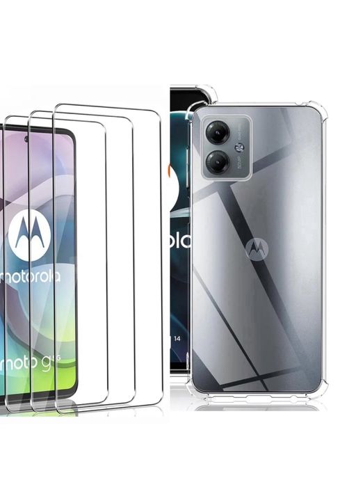 Motorola G24/G34/G54/G84 - Husa Transparenta Colturi + Folie Sticla 6D
