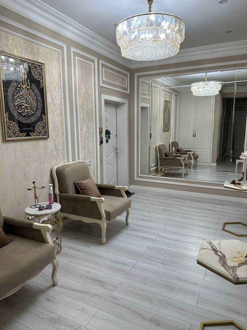 Мирабад, 117 м2, евролюкс, 4 комнаты, кирпич 4/6, рядом посольство РФ`