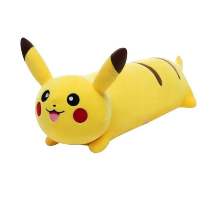 Perna decorativa, Model Pikachu, Bumbac, 90 cm, Galben/Negru
