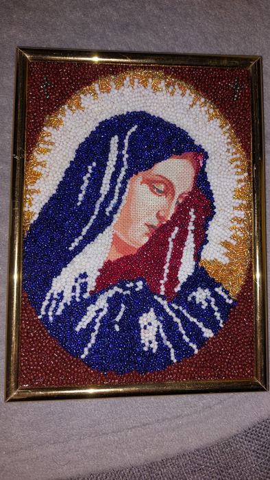 Icoana margele cusuta manual