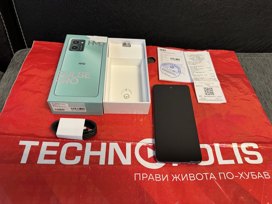 КАТО НОВ 256GB HMD Pulse Pro Technopolis Гаранция 2027г. Purple