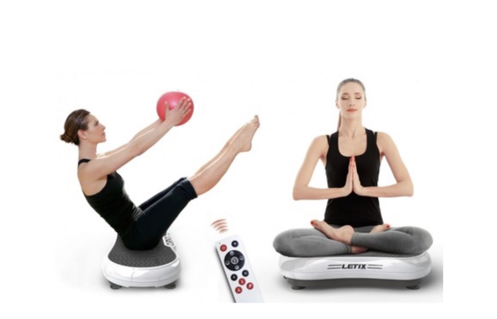 Вибро платформа LETIX SPORTS VS200Dpro, Bluetooth колони, Черна