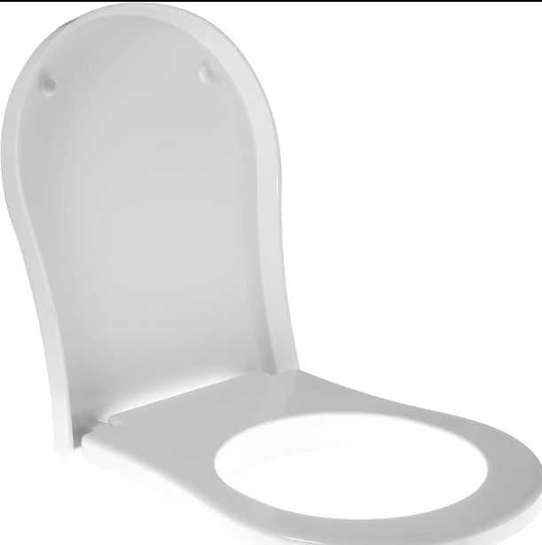 Седалка с капак забавено падане - Nicdesign, БЯЛО МАТ /003, 3 броя