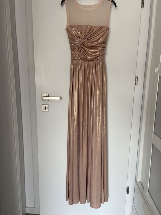 Rochie eveniment lunga aurie