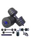 Set gantere haltera si kettelbell 30 kg Vulkan cu set manusi si manse