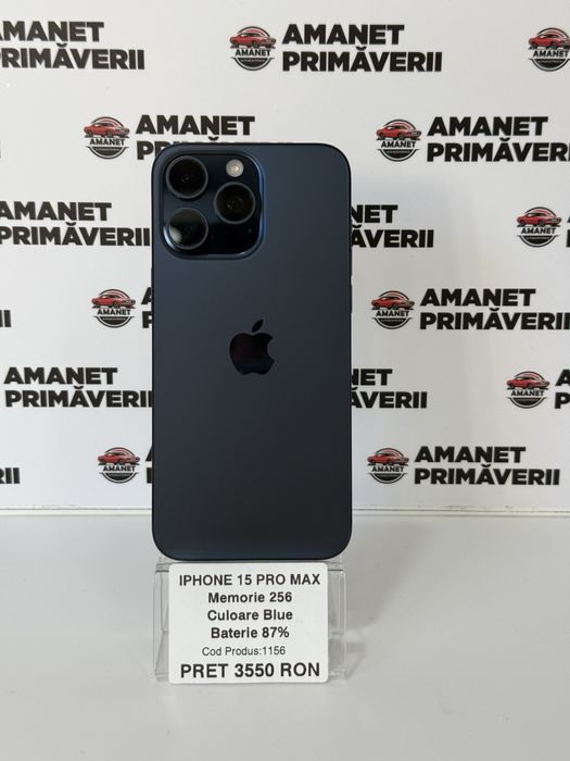 Iphone 15 PRO Max 256 GB 87% Baterie Impecabil