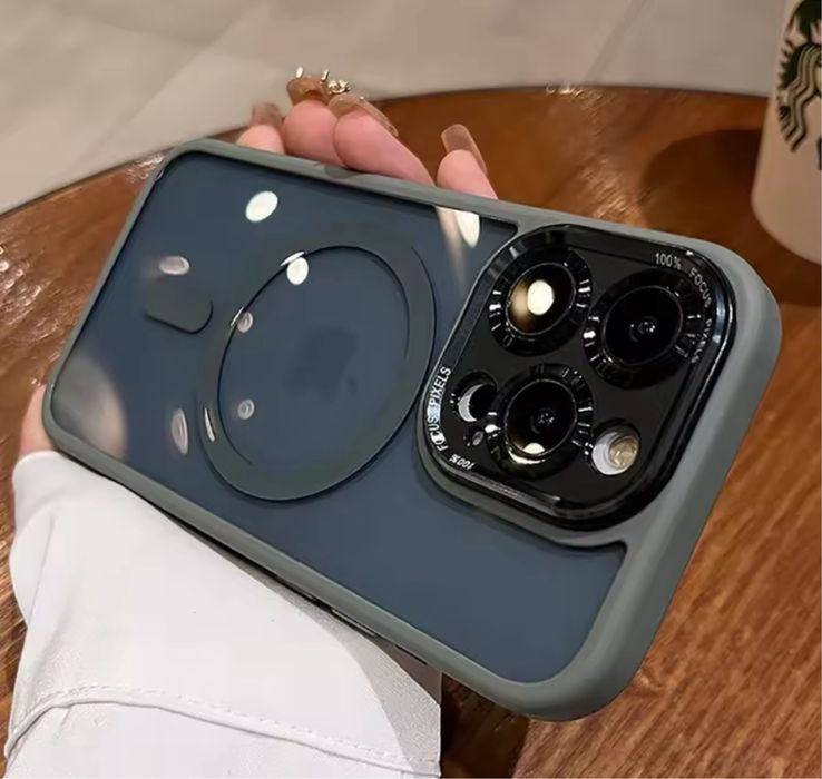 Iphone 14/15/16 PRO MAX PLUS - Husa PC Magsafe Spate Fumuriu