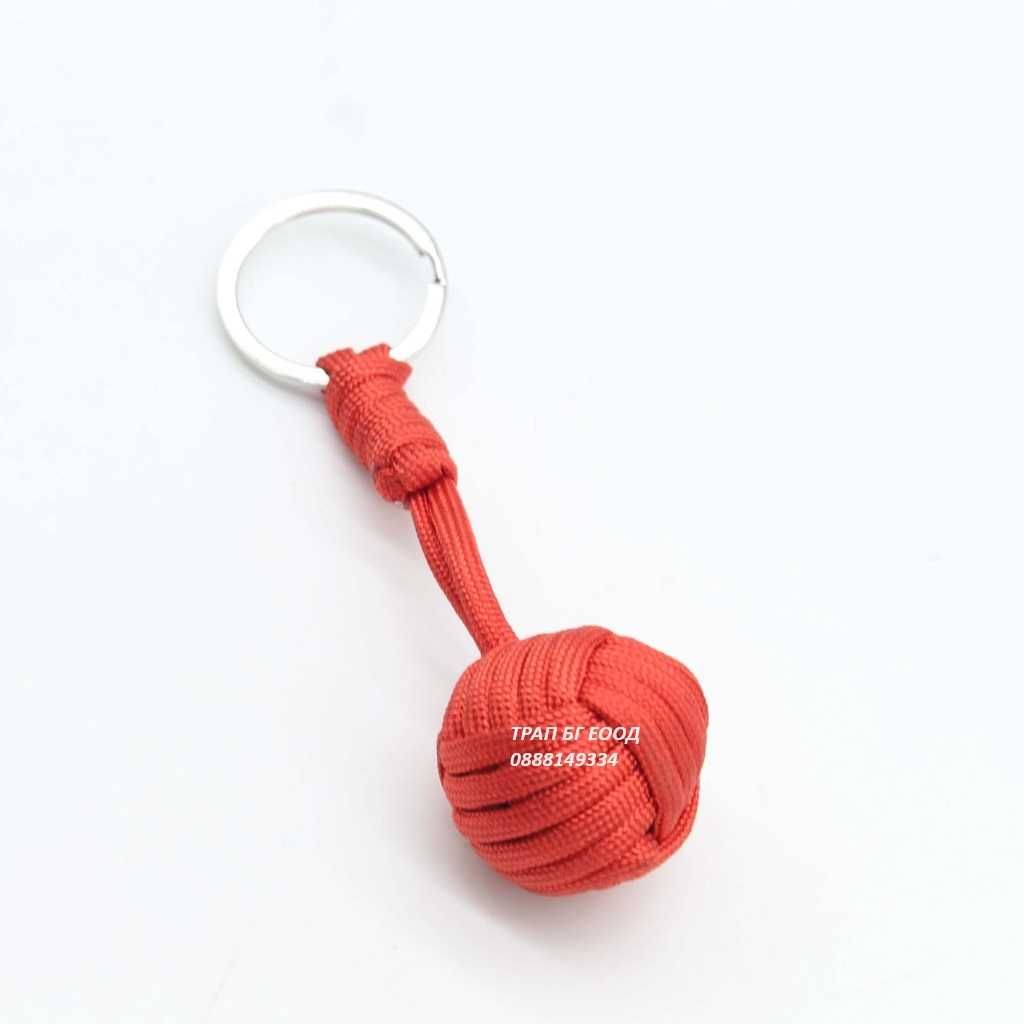 Топче за самозащита с паракорд и метална основа monkey fist