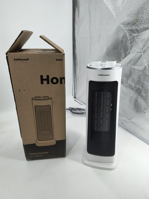 Керамичен нагревател MELLERWARE с мощност 2000W, регулируем термостат,