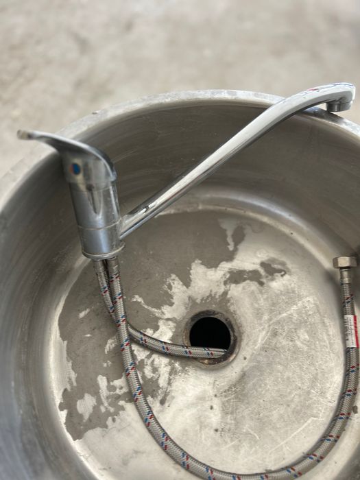 Алуминиева мивка с батерия