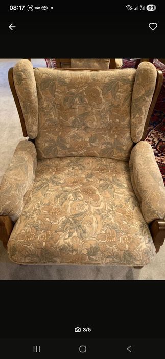 Set canapele lemn masiv +catifea