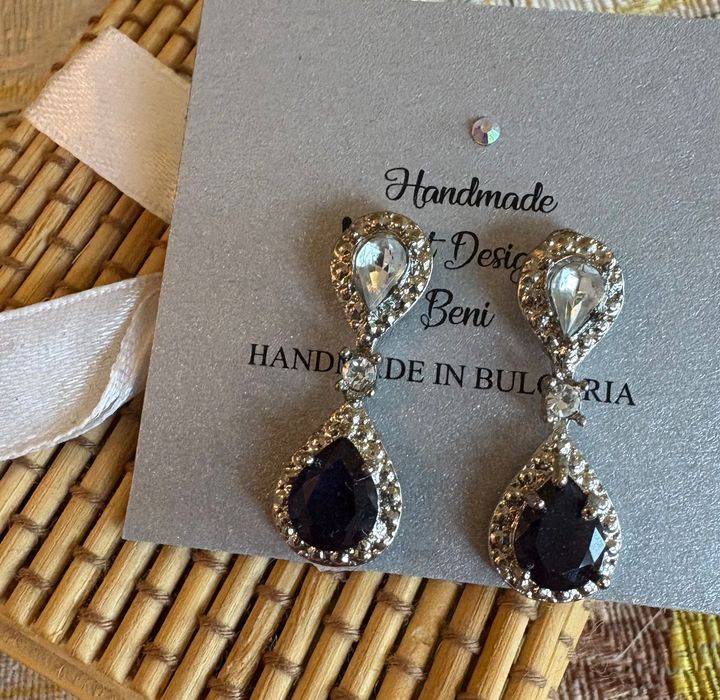 Сребърни обеци Сваровски